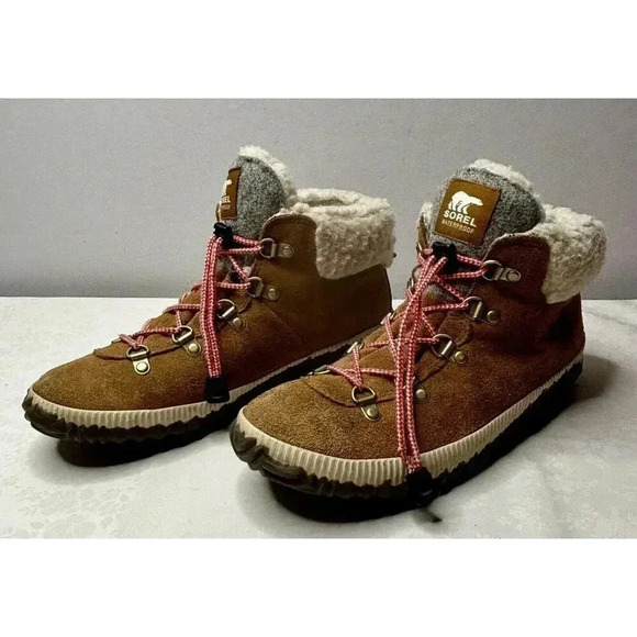 SOREL Waterproof Harlow WOMEN'S LACE COZY BOOTIE s Suede Snow Boots
